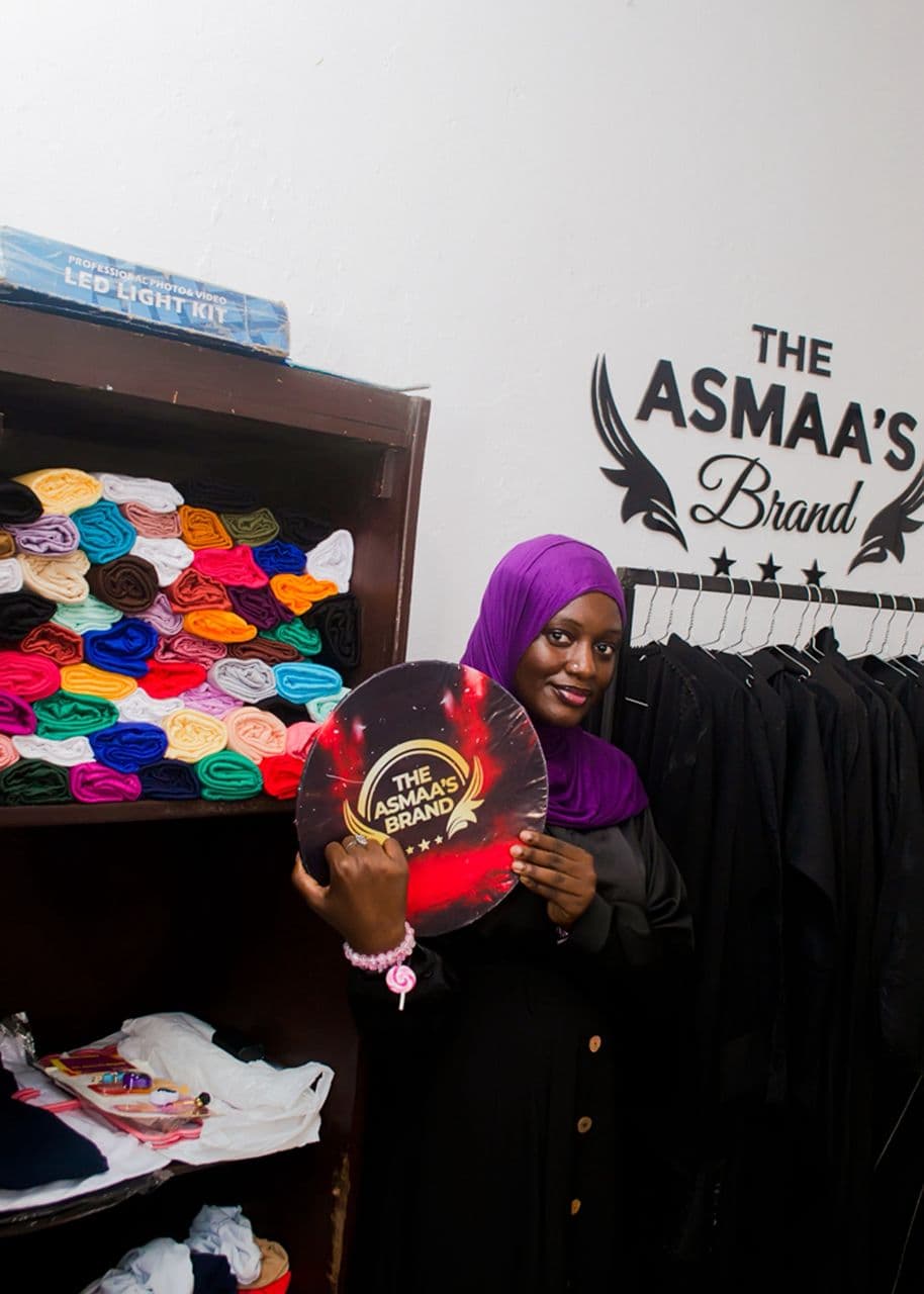 The Asmaa's Brand founder at the store